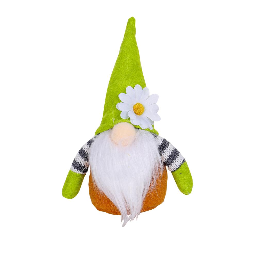 Cute Little Flower-Patterned Decorative Figurines, Dwarf Plush Dolls, Faceless Old Man Figurines