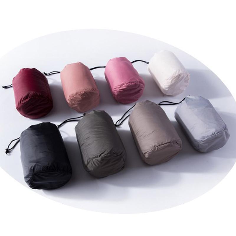 Jachetă cu puf de rață ultraușoară, fără guler, pentru femei, de iarnă, parkas căptușit portabil pentru femei.