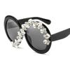 New Oversized Round Sunglasses Women Diamond Rhinestone Sunglasses Men Luxury Brand Designer Glasses Eyeglasses Eyewear Vintage