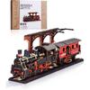 3D Puzzles for Adults -Steam Train, Wooden Model Kits Building Set for Adults, DIY Crafts Kits Hobby Creative Gift Ideas for Girls Boys (Steam