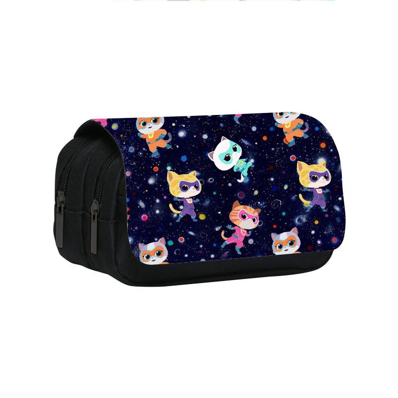 Astuccio per Bambini Superkitties a Doppio Scomparto per Studenti delle Elementari