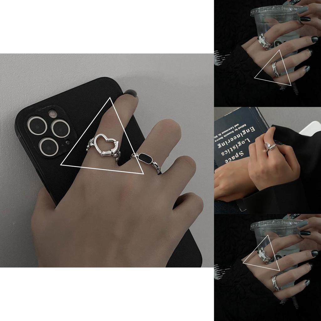 Geometric Adjustable Ring For Women With Elegant Texture Perfect For Trendy Accessories