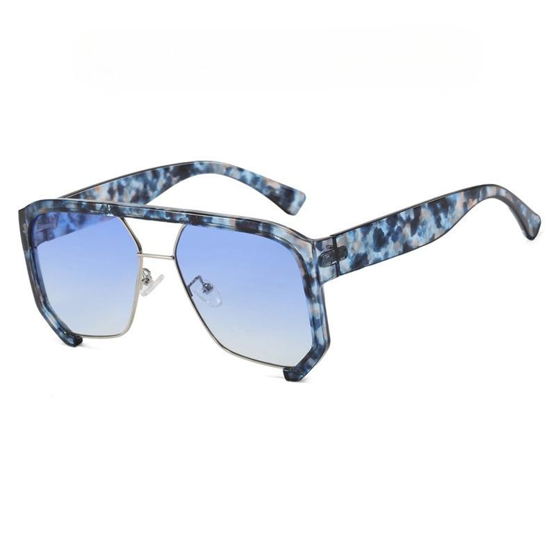 2025 New Trending Large Frame Fashion Sunglasses Travel Double Bridge Sun Glasses Half Frames Shades Wholesale