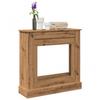 Handcrafted Oak Fireplace Surround 90x30x90 Cm Engineered Wood