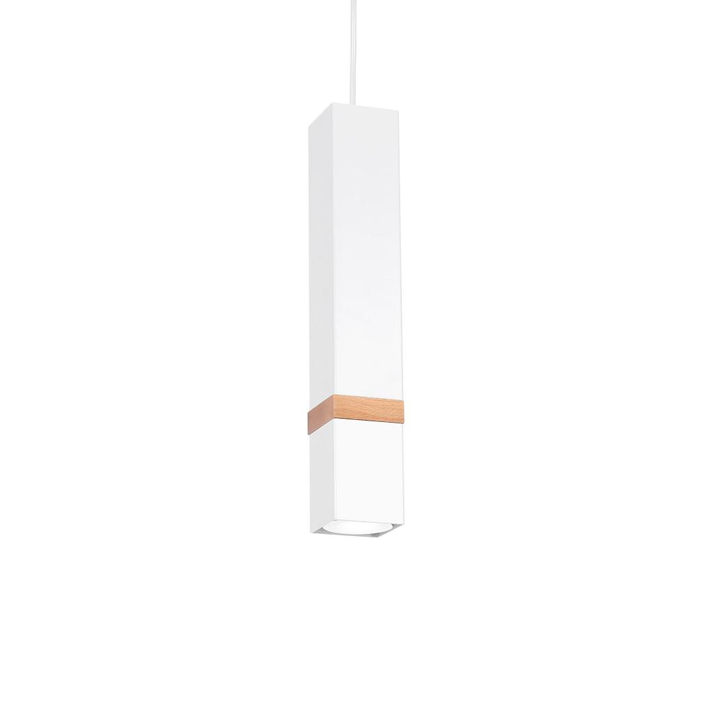 Lampa Wisząca Vidar 1 Gu10 Biały Wood Milagro Mlp5408