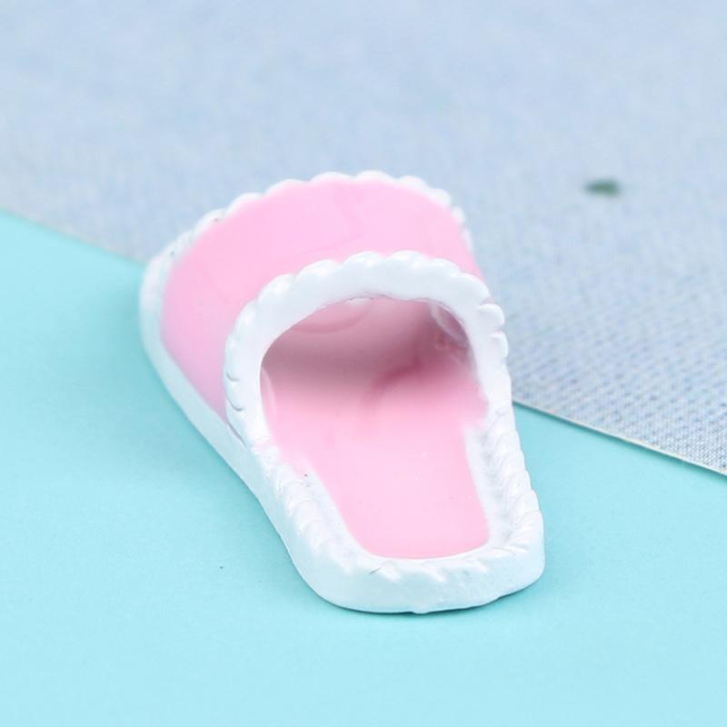 1/12 Scale Dollhouse Miniature Mini Slipper For Doll Shoes Accessories
