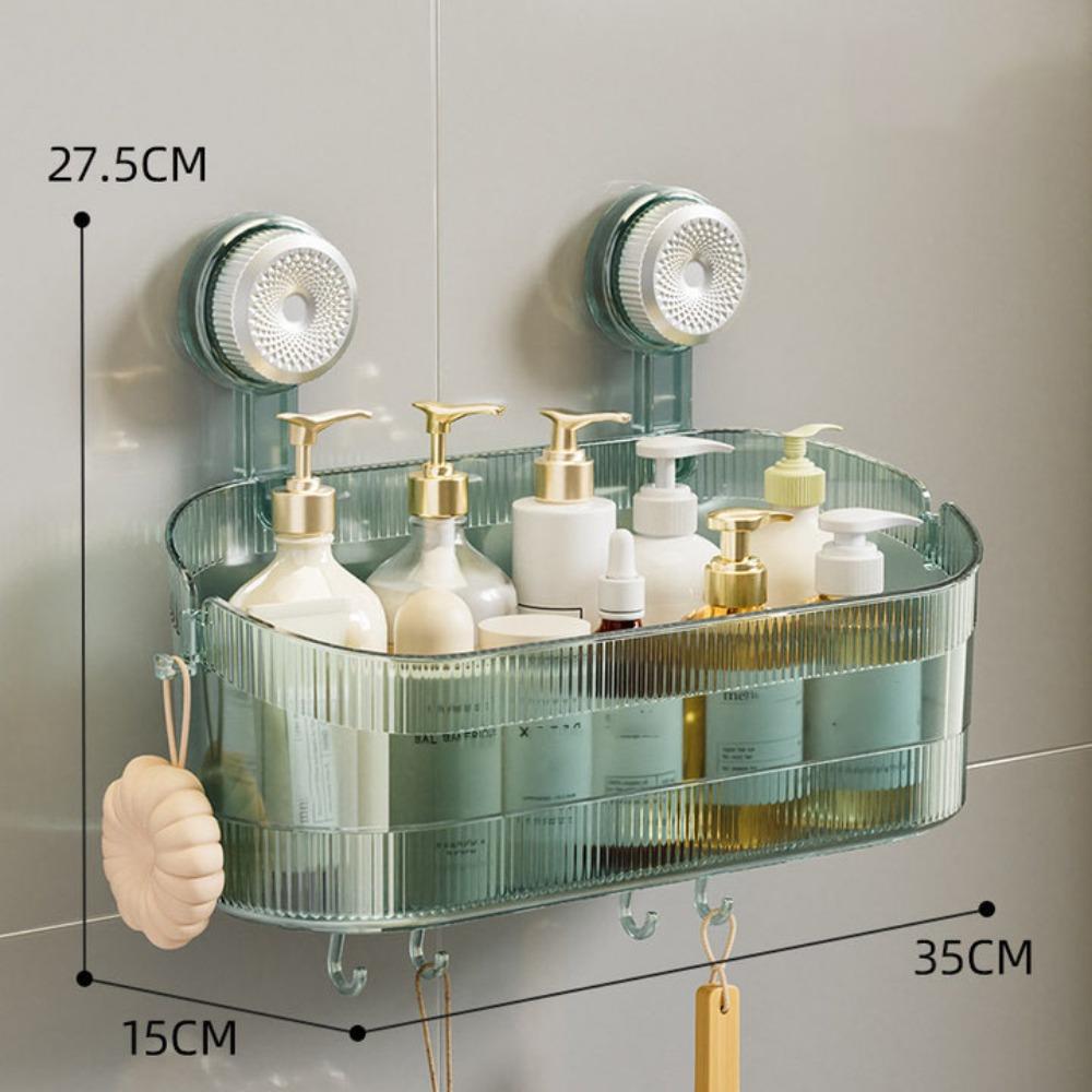 

Wall Mounted Kitchen Storage Box Transparent Storage Rack New Bathroom Shelves Home Supplies зелений