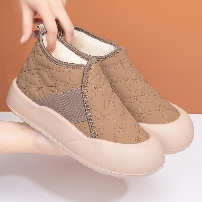 Ladies Winter Platform Snow Boots Anti Slip Warm Faux Fur Lining Ankle Booties Water Resistant Comfortable Fuzzy Walking Short Boots