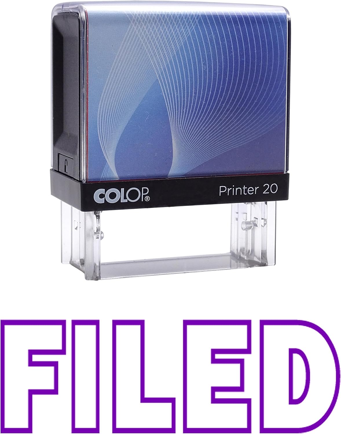 

Printtoo Самонабірний гумовий штамп - Попередньо заправлений офісний штамп - Канцелярський штамп - COLOP P20 Міні штамп - Бізнес штамп - З можливістю заправки 14 mm x 38 m Фіолетовий