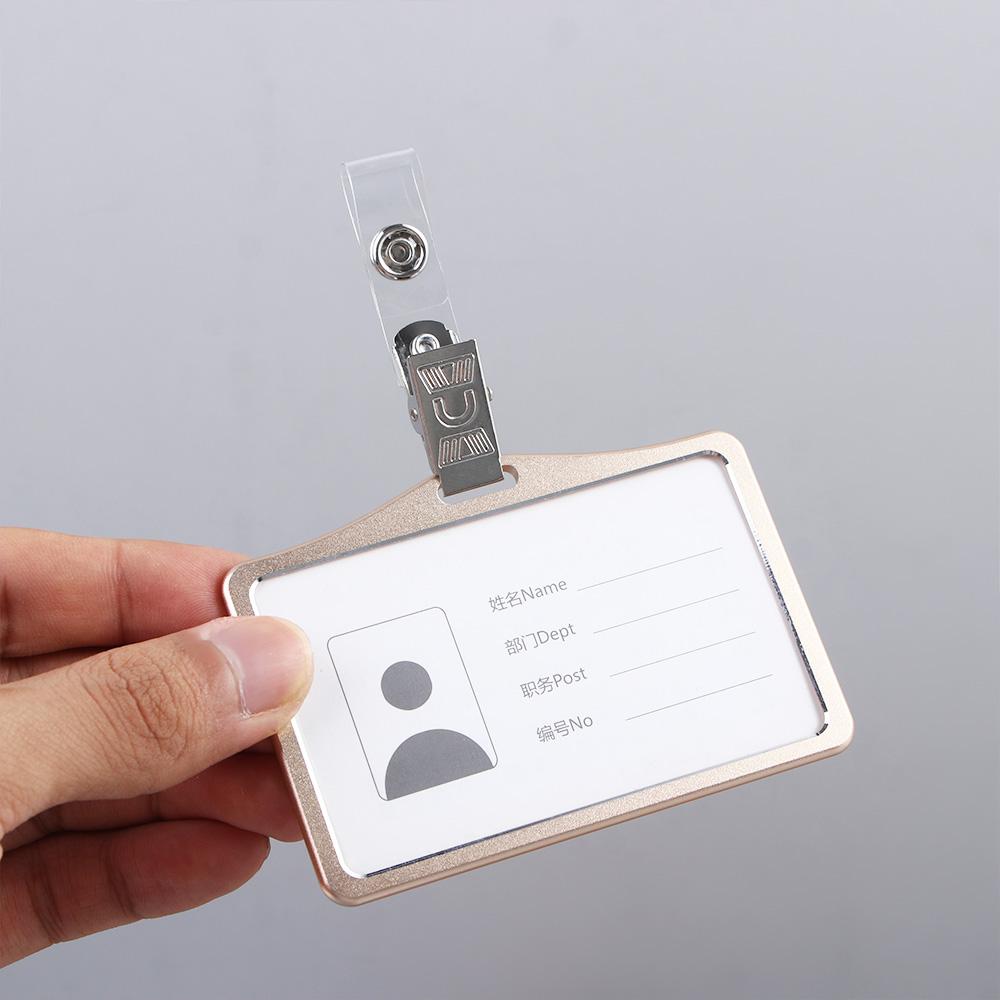 Metal Stainless steel Name Tag Badge Reel Clips Badge Holder Clip ID Card Clips Card Clip Holders