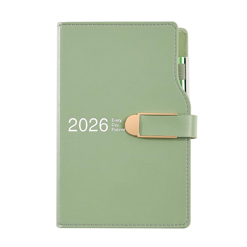 2026 A5 Daily Planner & Schedule Book with Custom Logo Hot Stamping - A6 Bullet Journal Notebook with One-Page-Per-Day Format