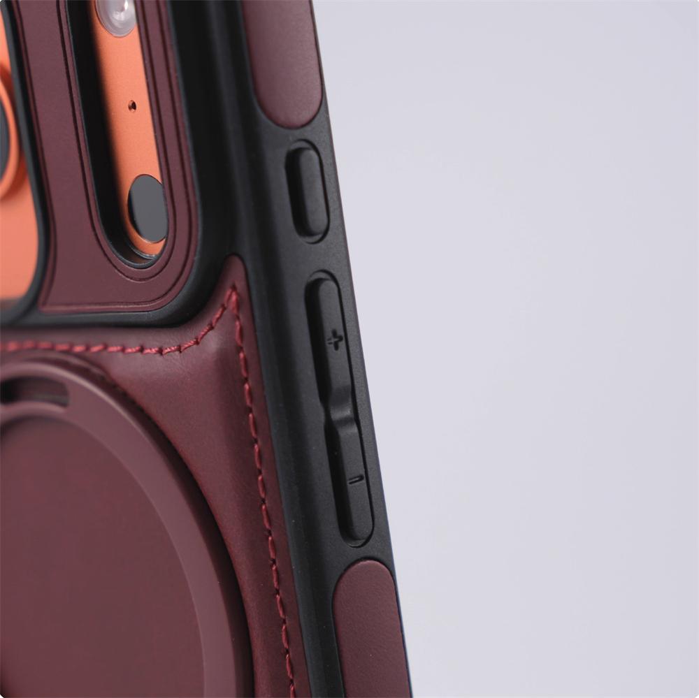 Business Magnetic Ring stand Leather Case For iPhone 17 Pro Max Air 16 15 14 13 12 Plus For Magsafe Wireless Charge Bumper Cover