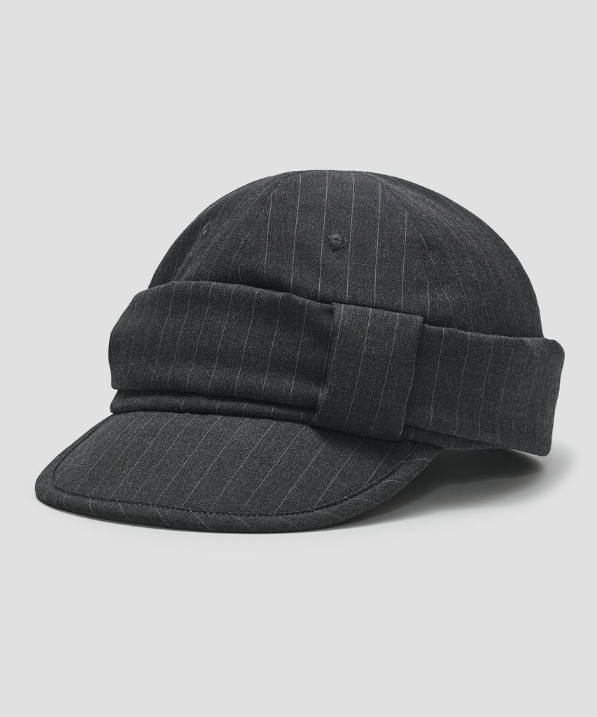 Taibseobiseu Striped Belted Cap [Charcoal]