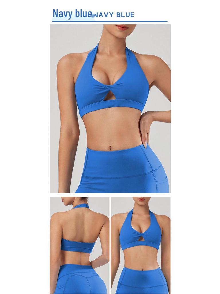 Europäischer & Amerikanischer Neckholder Sport-BH - Rückenfreies Yoga-Top für Damen