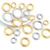 1pc 16/18/20/24/28mm Stainless Steel Open Jump Rings Gold Steel Color Round Split Ring Connector For DIY Jewelry Making Supplies