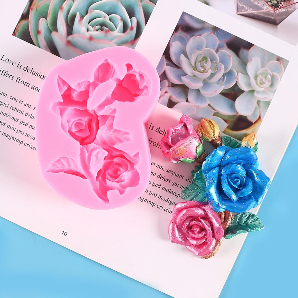 3D Flowers Shaped Fondant Chocolate Mould Cake-Topper Decorating Tools for Creative Baking Silicone Mold Easy To Clean