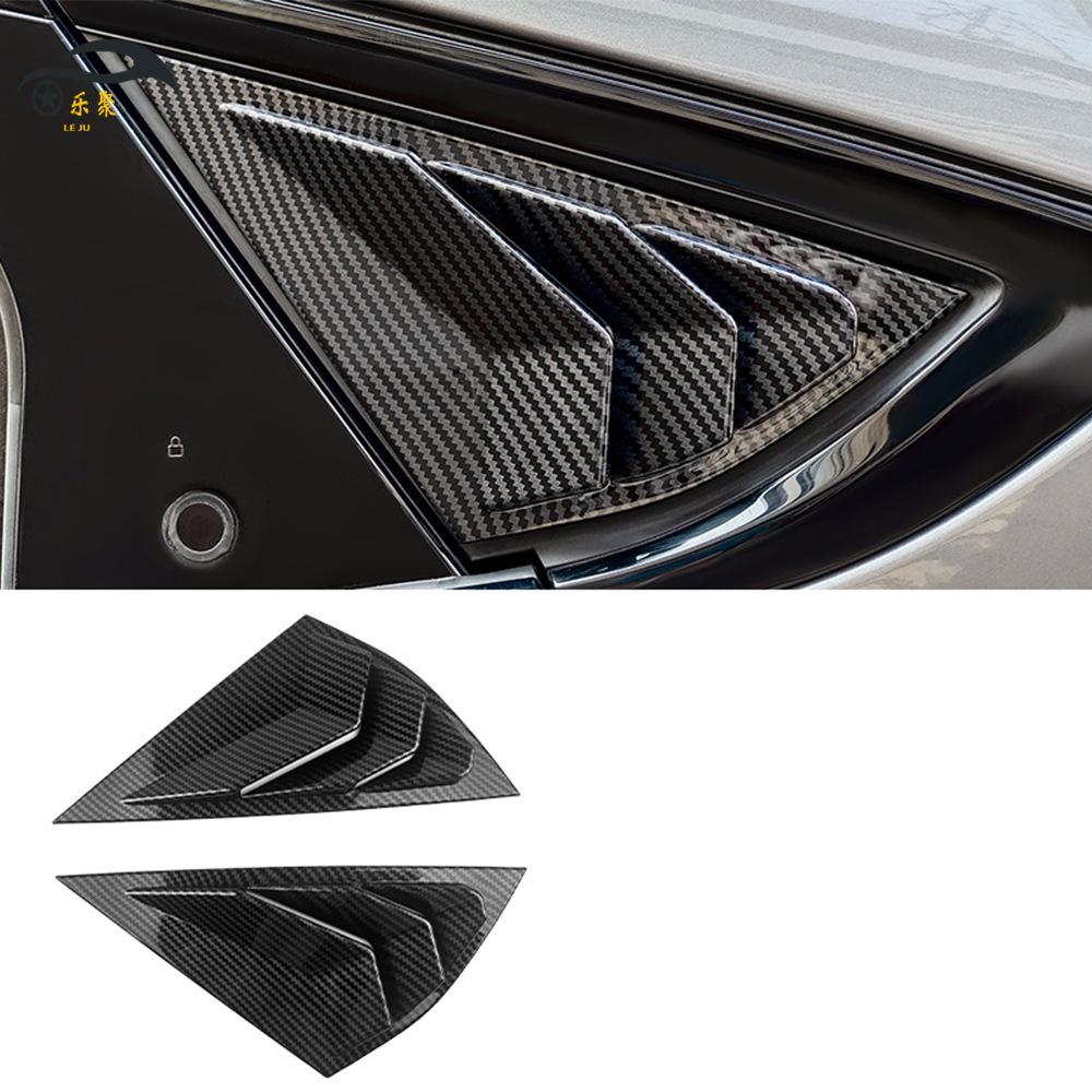 2021-22 Ford Mustang Mach-E Rear Window Louvers Triangle Decorative Mod Parts Gloss Black