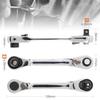Mini Treble 1/4 Ratchet Wrench Double Ended Quick Socket Ratchet Wrench Screwdriver Hex Torque Wrenches Set 2-in-1 Spanner