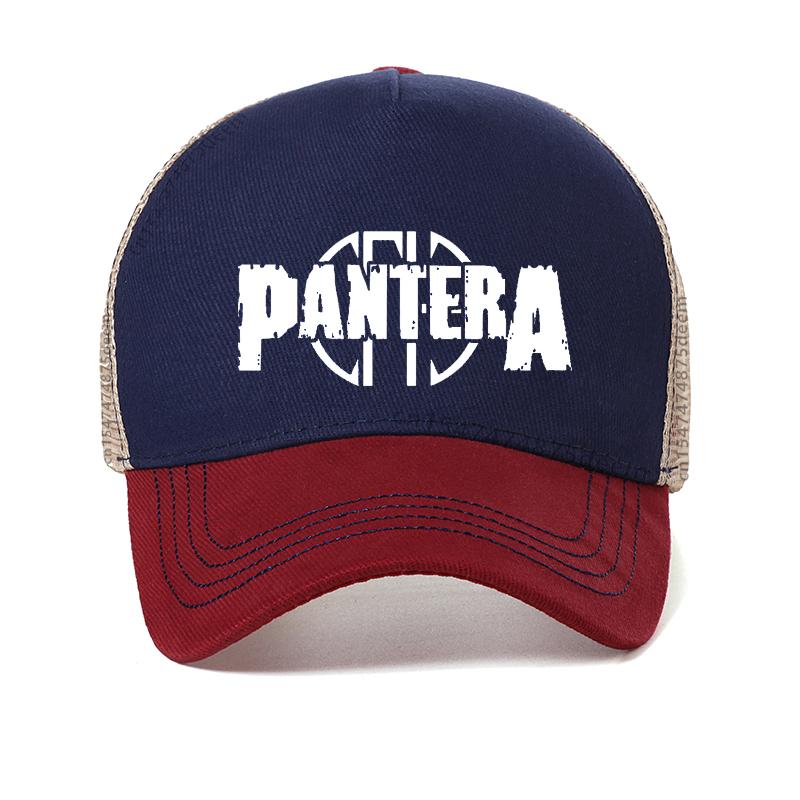 Pantera Men Hat American Heavy Metal Rock Band Pantera Baseball Cap Men Summer Mesh Breathable Trucker Hats Gorras