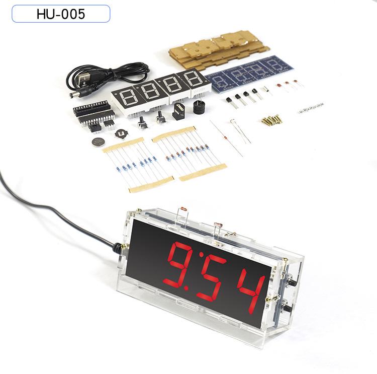 DIY LED Microcontroller Clock Kit: Build Your Own Digital Alarm Clock