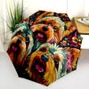 Fantasia Yorkshire Terrier, ombrello pieghevole automatico, design portatile e pieghevole, 8 stecche, un regalo di Natale o di compleanno.