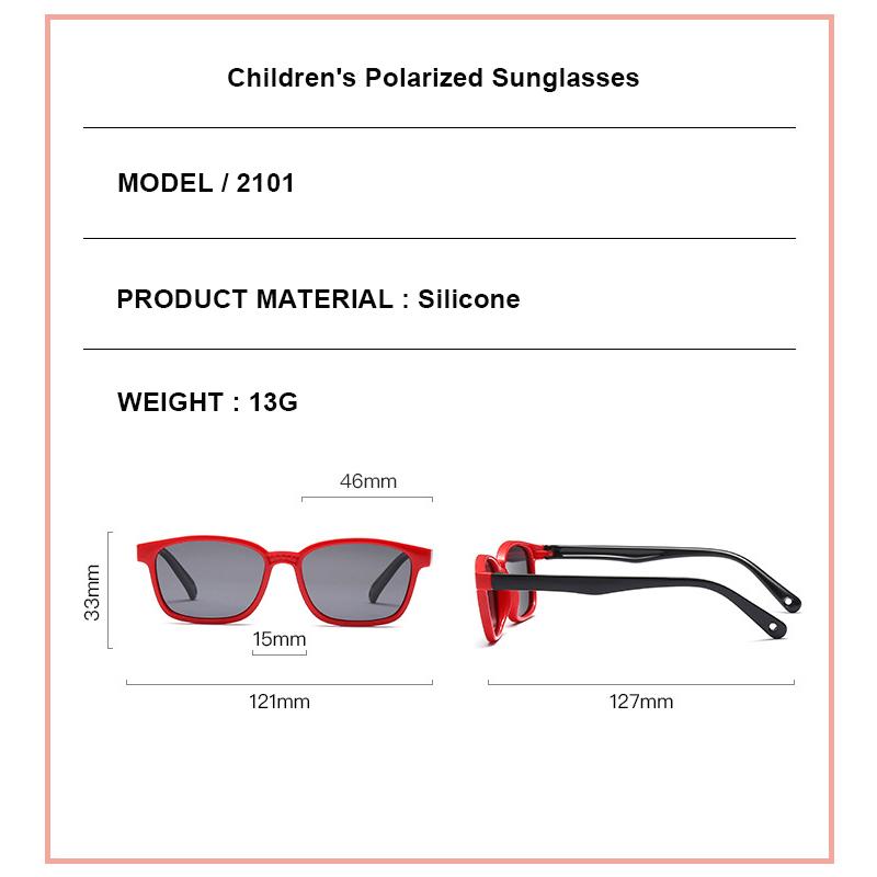 New Retro Frame Eye Protection And Sunshade Outdoor Uv Silicone Polarized Children's Sunglasses 2101