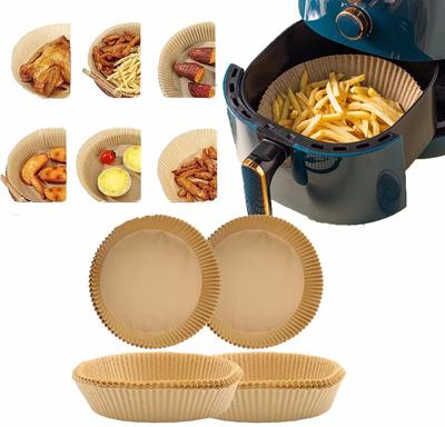 Luftfritteusenpapier, antihaftbeschichtet, Einweg, 6,3 Zoll, unperforiert, Pergamentpapier, Bambus-Dampfgarer-Einlagen, Dampfkorb