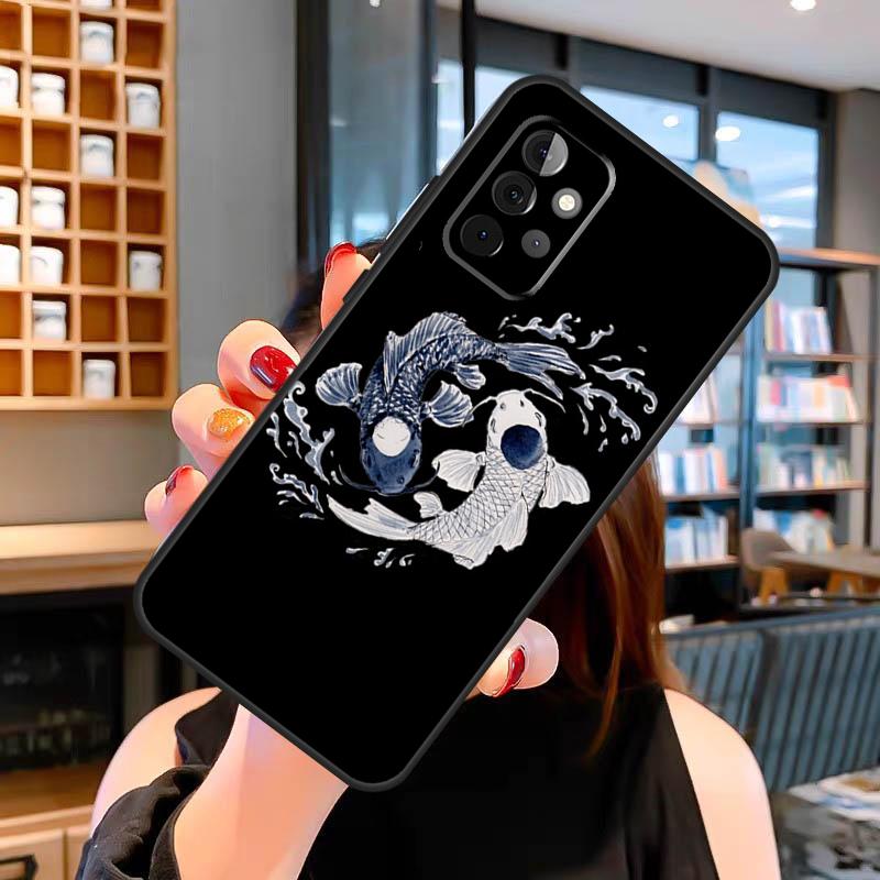Yin Yang Koi Case For Samsung Galaxy A14 A34 A54 A52S A12 A22 A32 A52 A72 A13 A33 A53 A73 A31 A51 A71