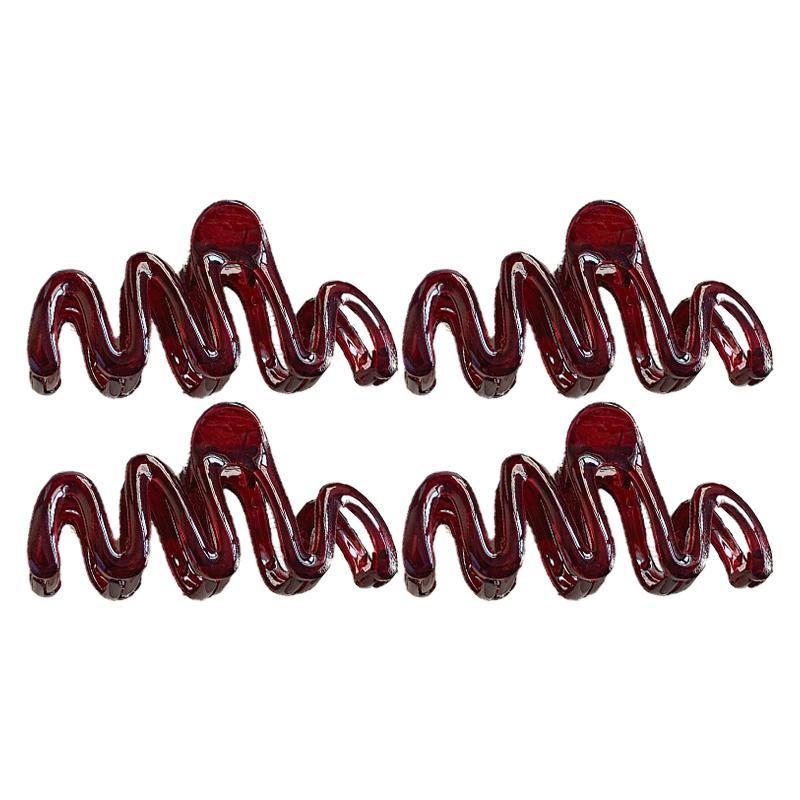 Large Acrylic Hair Clip Women Wavy Amber Premium Shark Clip Simple Versatile Hair Accessories