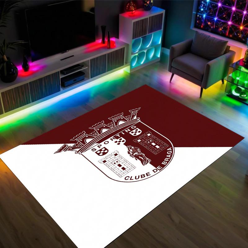 Braga FC Design Crystal Velvet Carpet Cozy Non?Slip Printed Rug For Bedroom Living Room Entrance