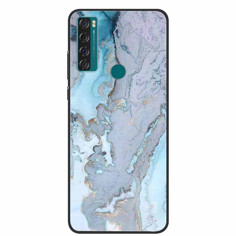 For TCL 20 R 5G Case Marble Silicone TPU Soft Phone Back Cover Case For TCL 20R 5G Funda Bumper Protector Capa Shockproof Coque