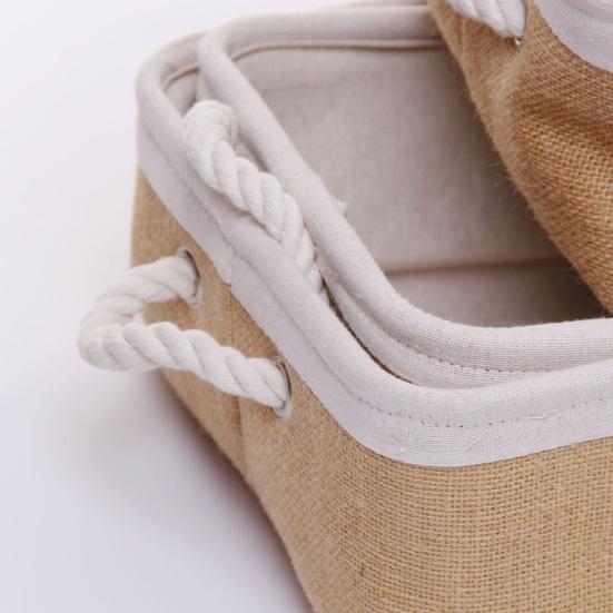 Boho Aufbewahrungskorb Minimalistischer Stoff-Aufbewahrungskorb mit Griffen Schreibtisch-Organizer für Snacks Haarschmuck Schmuck Schlafzimmer Kinderzimmer Wohnzimmer