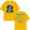 Rick Astley The Reflection Tour 2026 Print T Shirt Unisexs Vintage Fashion Cotton Short Sleeve Tshirts Hip Hop Clothing Tshirt