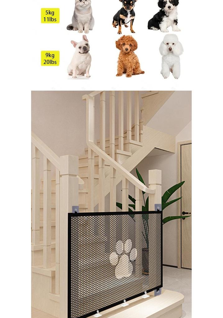 Sicherheitsnetz für Haustiere: Tragbares Hundetor & Katzenbarriere für Türöffnungen