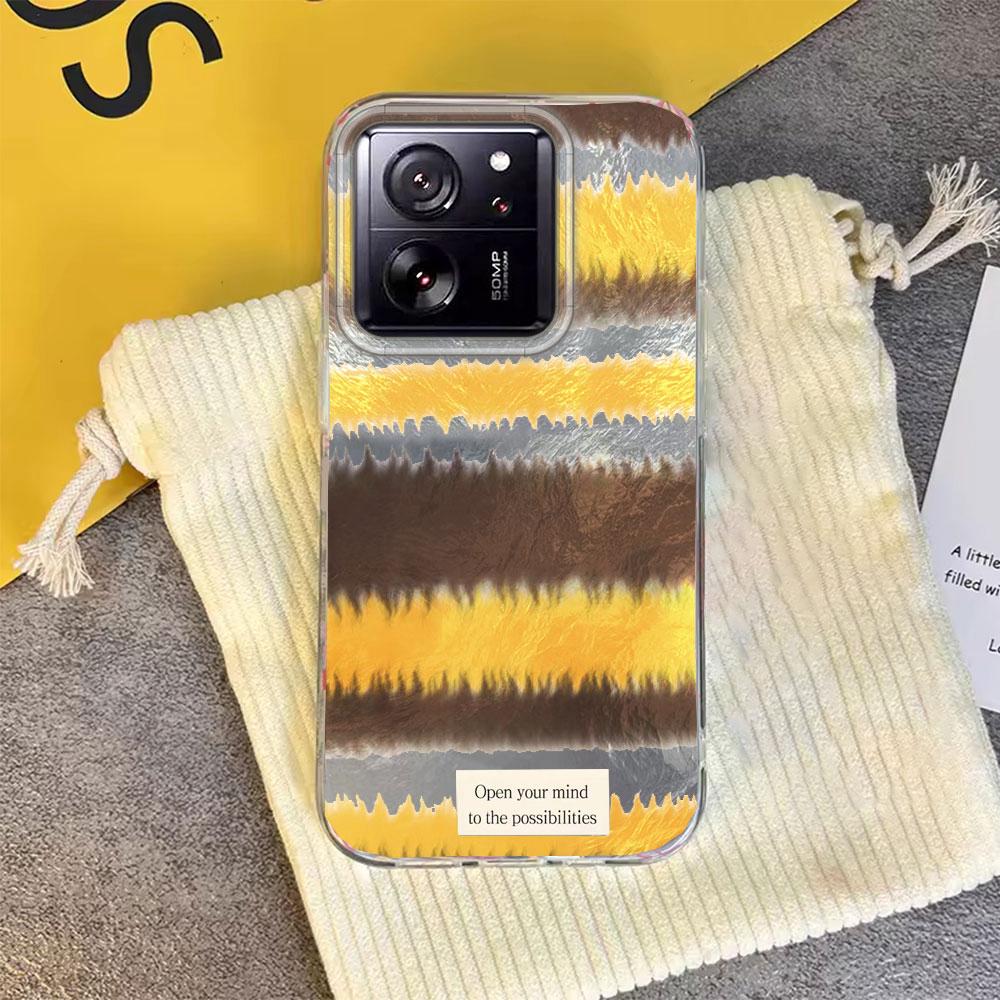 Glänzende Streifen Wellenkanten Damen Handyhülle für Xiaomi 13T 14T 11 Lite NE Poco X5 M6 Pro X6 X7 X3 Pro NFC C65 C61 M5S TPU Hülle