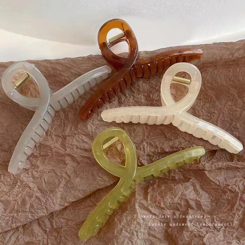 1PCS Korean Plastics Large Hair Claws Acrylic Hairpin Barrette Crab Hair Clips Headwear for Women Girls Hair Accessories