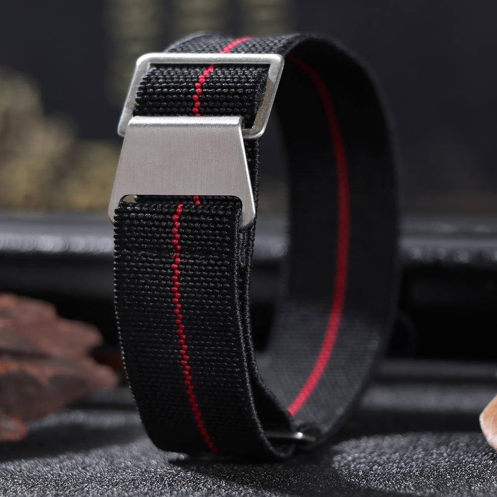18mm 20mm 22mm Nylon Watchband for Seiko Army Military Woven Elastic Straps for French Troops Parachute Bag Men Women Sport Band