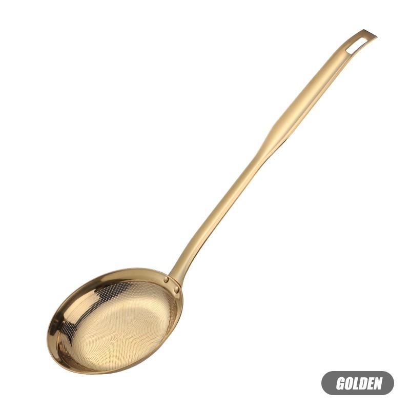 Gold Sifting Oil Soup Spoon Separation Filtration Colander Kitchen  Tools 1pc Utensils Screen   Chafing Dish Skimming