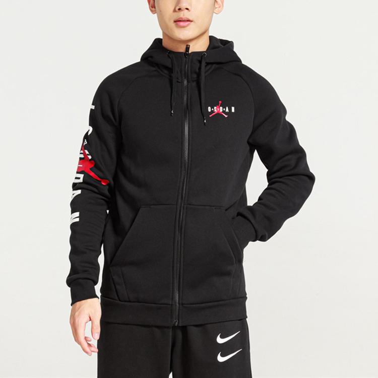 Мужские топы с капюшоном на молнии с длинным рукавом и принтом логотипа Jordan — фото 4