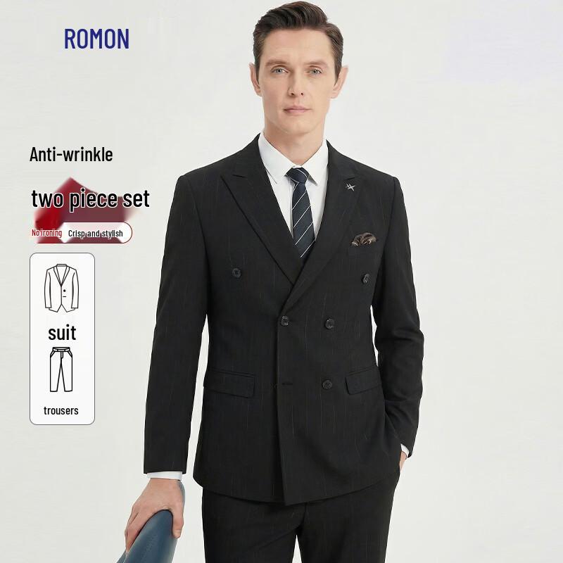 Romon Men s Slim Fit Business Wedding Suit 180/XL