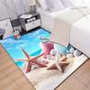 Starfish shells beach landscape Carpet for Living Room Bedroom Bedside Floor Mat Cloakroom Children Playing Mat Area Rug