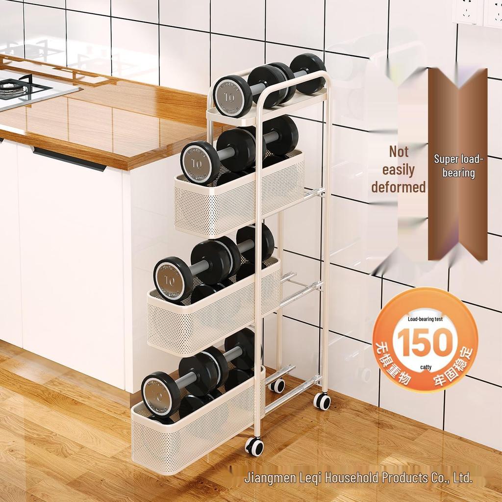 Tall Multi-Layer Kitchen Storage Rack for Narrow Spaces