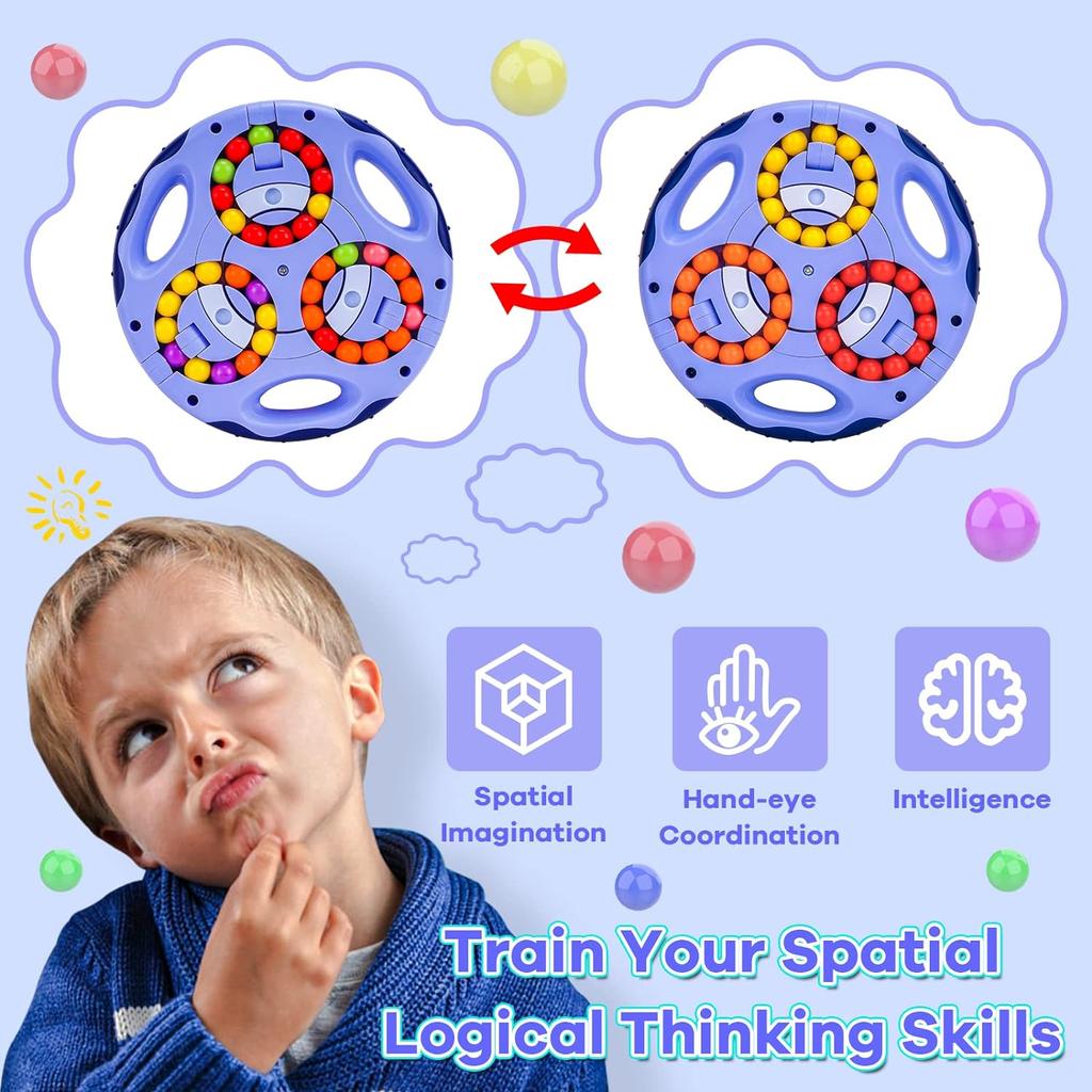 Kouzelná fazole rotující kostka rotující prstová hádanka fidget hračka kluci kapesní spinner úleva od stresu úzkosti míčová hra senzorické hračky