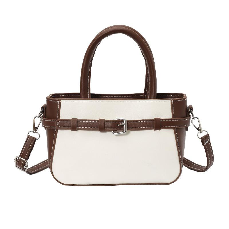 

Retro contrasting handbag, new trendy fashion versatile shoulder bag, commuter oblique span bag