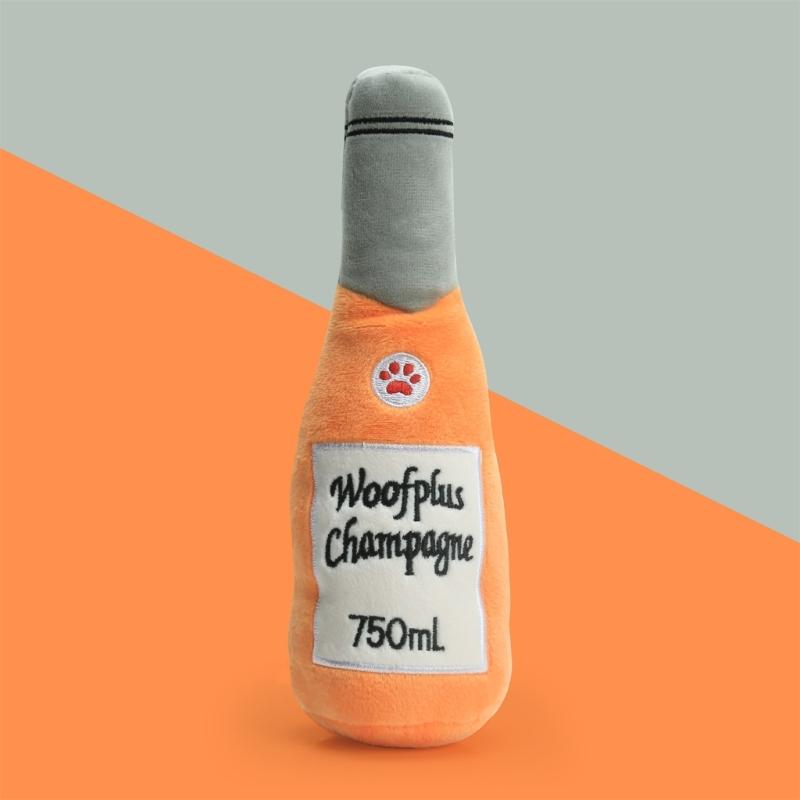Hunde Haustierflasche Spielzeug Bissfest Plüschtier Lustig Interaktiv Elastizität Hunde Kauspielzeug für Hunde im Freien Zahnpflege Werkzeug