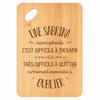 Cutting Board - PLANETEE - A Sabrina Also Great - Bamboo - 30 X 20 X 1 Cm - Engraved