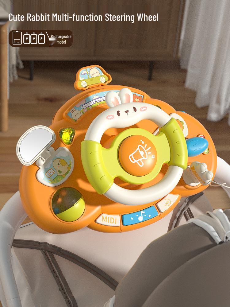 Kids' Steering Wheel Cartoon Simulation Toy for Baby Car and Stroller
