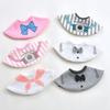 Baby Bibs Gentleman Tie Bandana Bib Cotton Soft  Degree Round Waterproof Baby Boys Girls Burp Cloths Feeding Accessories