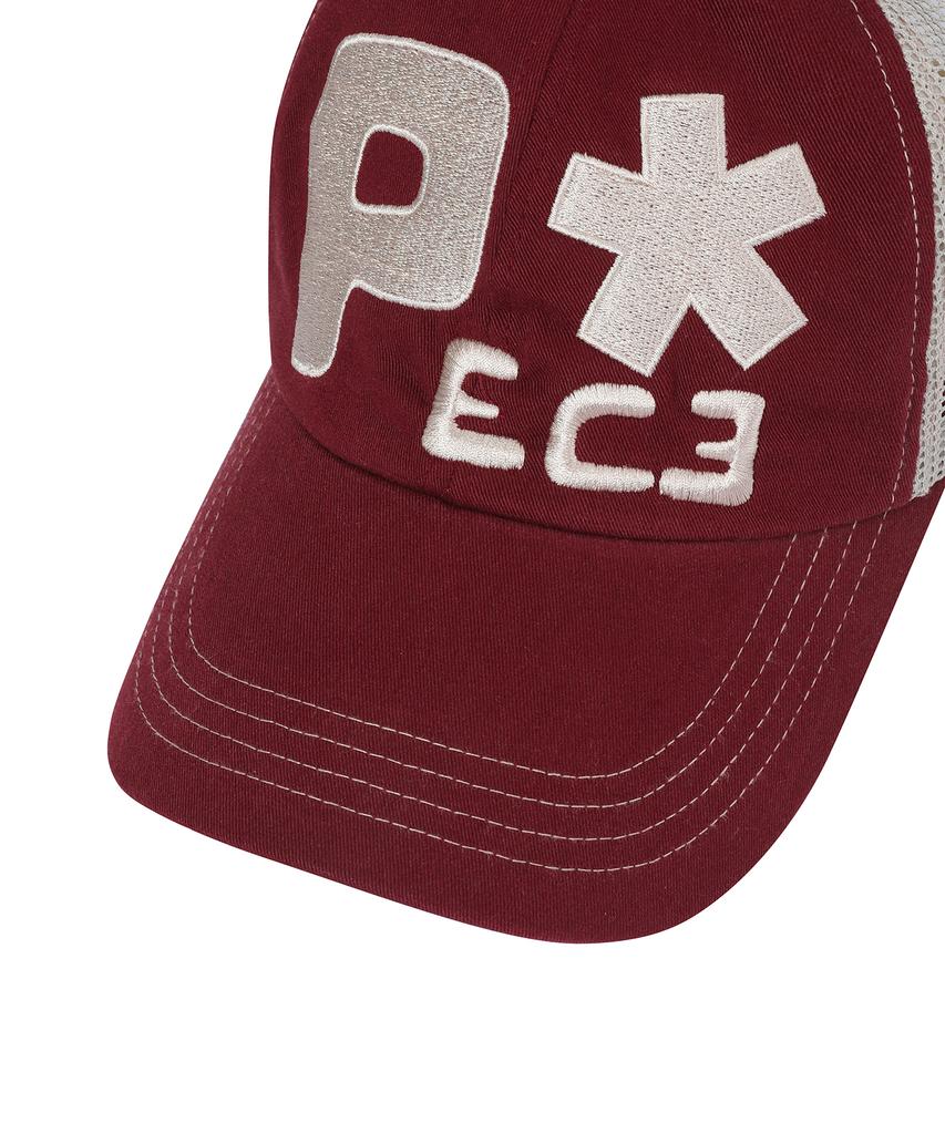 BAUF Piece Big Logo Mesh Ball Cap [Burgundy]
