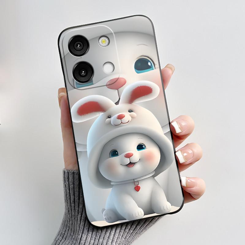 Love Heart Rabbit Girls Case For UMIDIGI G9A G9C G9T Soft Silicone TPU Shockproof Back Cover For UMIDIGI G 9A 9C 9T Phone Cases
